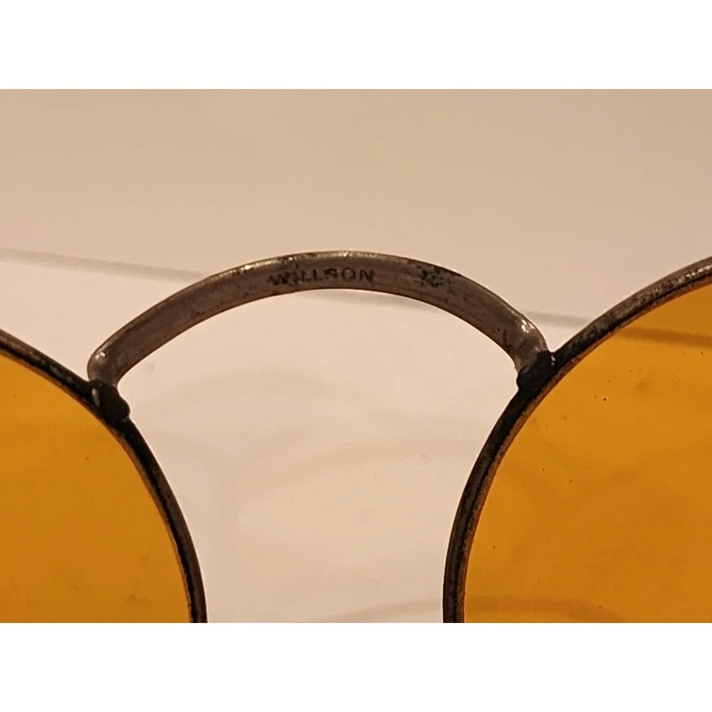 Antique Amber Willson Sunglasses Goggles Spectacles‎ Steampunk Safety Glasses